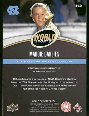 2025 Upper Deck World Sports Maddie Dahlien #169 Soccer - Soccer Card Single