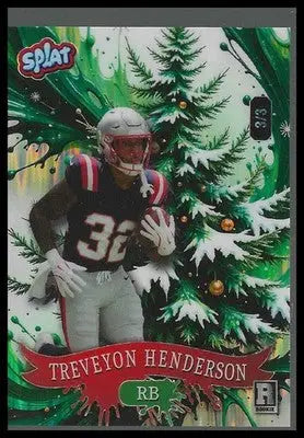 2025 Wild Card Splat #3/3 Holiday Green Shock #SCFCTc3-TH Treveyon Henderson - Football Card Single