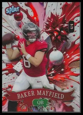 2025 Wild Card Splat Holiday #SCFWRd5-BM Baker Mayfield Holo Foilboard 4/4