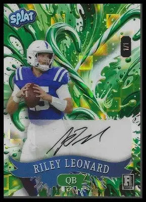 2025 Wild Card Splat #SCFCCa3-RLA Riley Leonard Holiday Square Prizm Auto 1/1