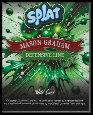2025 Wild Card Splat #SCFORb3-MG Mason Graham Holiday Splat Prizm 1/1 RC