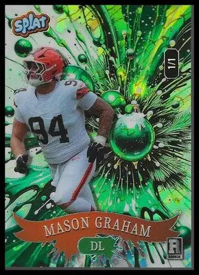 2025 Wild Card Splat #SCFORb3-MG Mason Graham Holiday Splat Prizm 1/1 RC