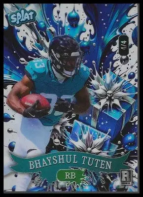 2025 Wild Card Splat #SCFWRd1-BT Bhayshul Tuten Holiday Raywave 4/4 RC Jaguars
