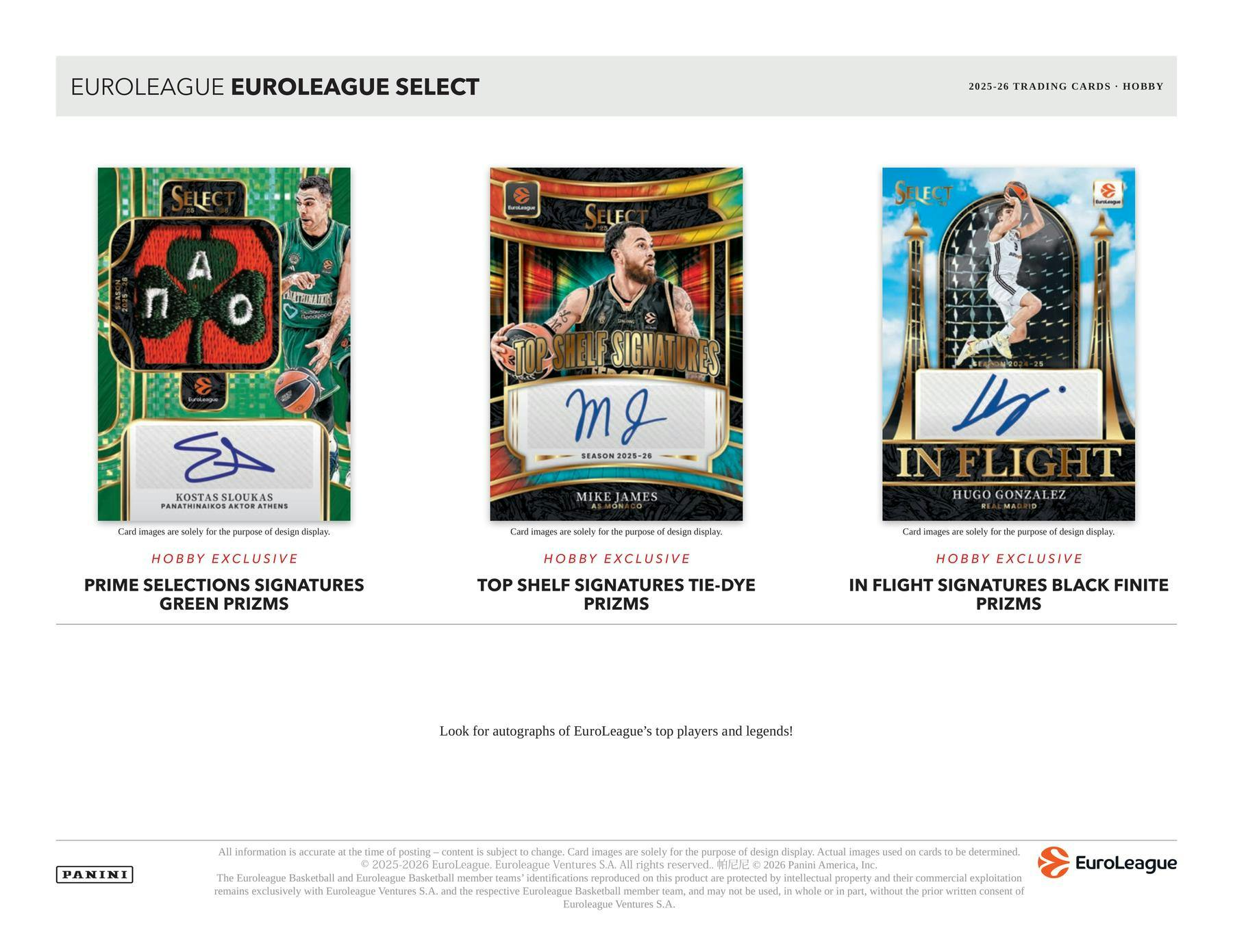 2025/26 Panini Select EuroLeague Basketball Hobby Box | Columbia Sports Cards | Columbia Hobby - Sports Card Boxes - Toploaders - Card Savers.