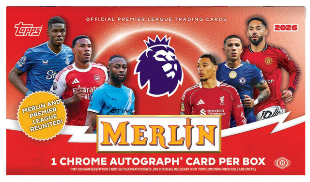 2025-26 Topps Merlin English Premier League Soccer Hobby Box | Columbia Sports Cards | Columbia Hobby - Sports Card Boxes - Toploaders - Card Savers.