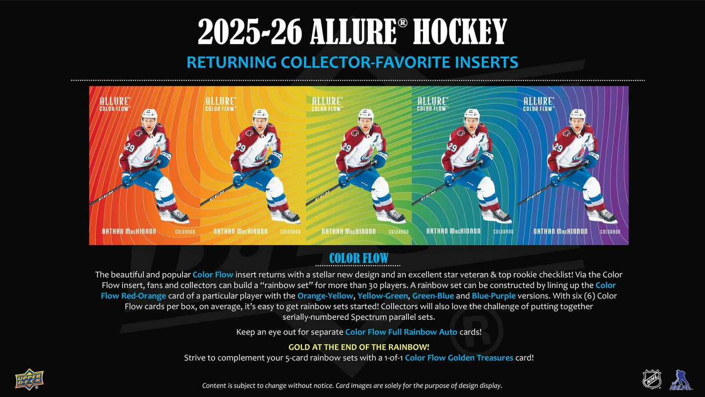 2025/26 Upper Deck Allure Hockey Hobby Box - Columbia Hobby - Sports Card Boxes - Toploaders - Card Savers