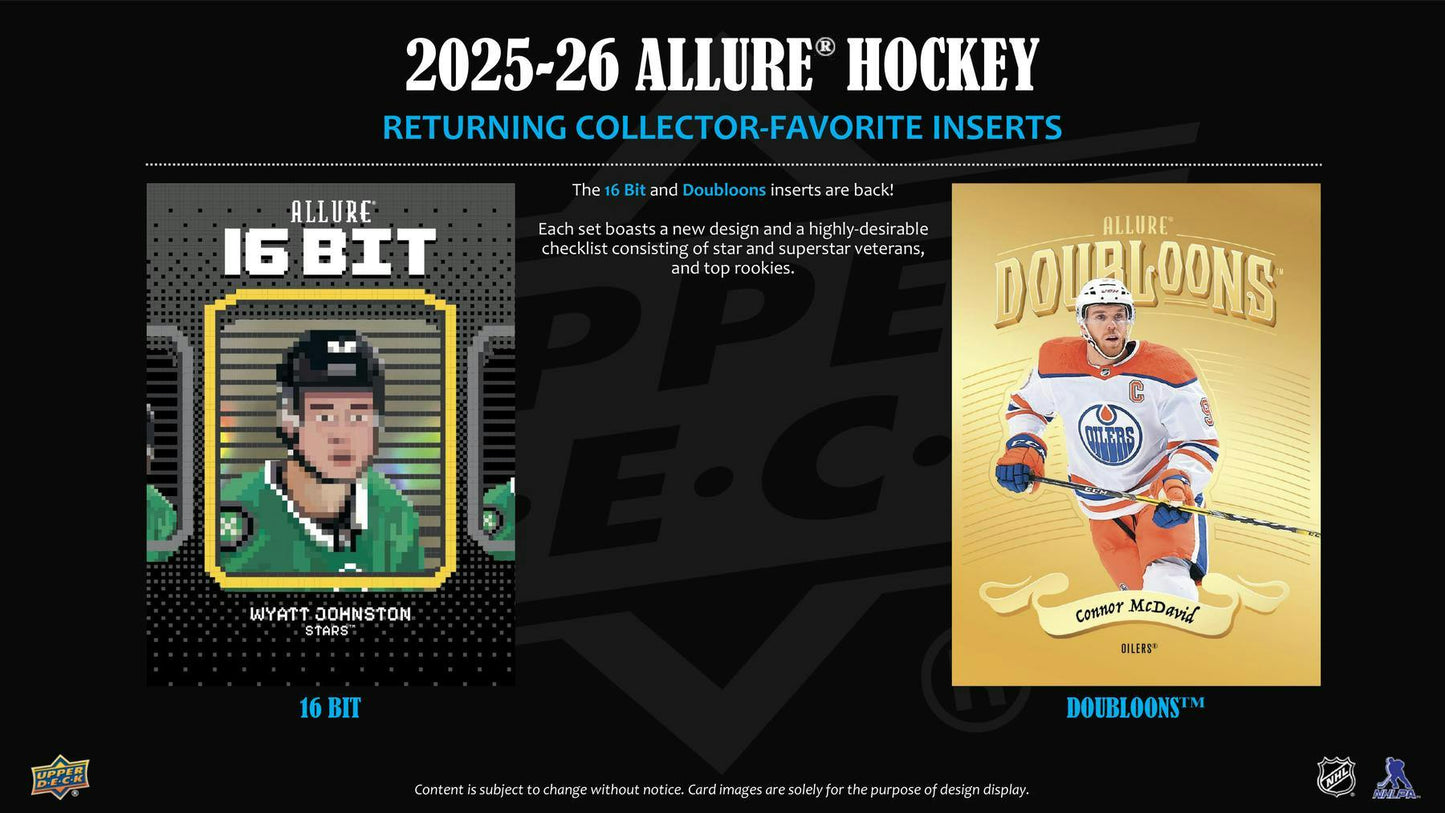 2025/26 Upper Deck Allure Hockey Hobby Box - Columbia Hobby - Sports Card Boxes - Toploaders - Card Savers