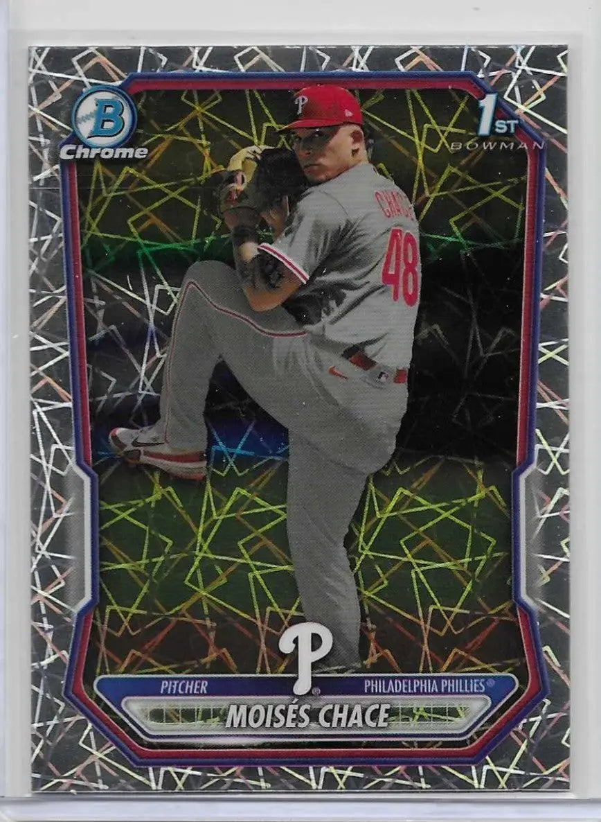 2026 1st Bowman Chrome Laser Refractor Moises Chace #BCP-36 RC (1302) - Baseball Card Single