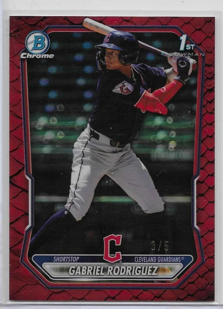 2026 Bowman 1st Chrome #BCP-118 Gabriel Rodriguez 3/5 RED REPTILIAN (1245) - Baseball Card Single