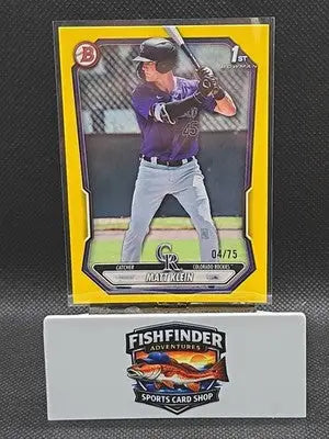 2026 Bowman 1st - Matt Klein /75 Yellow Prospect #BP-146 Rockies