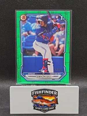 2026 Bowman 1st Victor Arias #BP-29 Green Scorecard /99 Toronto Blue Jays