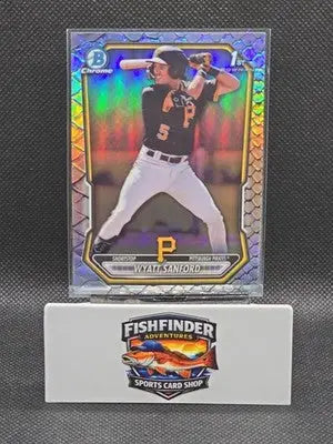 2026 Bowman 1st Bowman Wyatt Sanford #BCP-66 Reptilian Refractor Pirates - Baseball Card Single