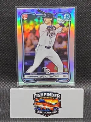 2026 Bowman #87 Jacob Melton Red Rookie Refractor Rays RC - Baseball Card Single
