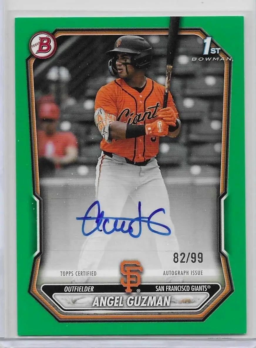 2026 Bowman Angel Guzman Green Auto /99 (1242) - Baseball Card Single