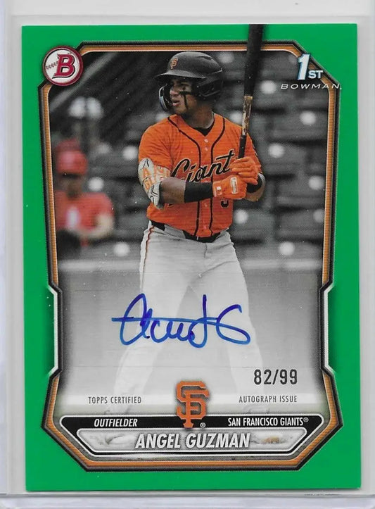 2026 Bowman Angel Guzman Green Auto /99 (1242) - Baseball Card Single