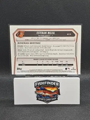 2026 Bowman Baseball Esteban Mejia #BP-79 Fuschia /299 Orioles - Baseball Card Single