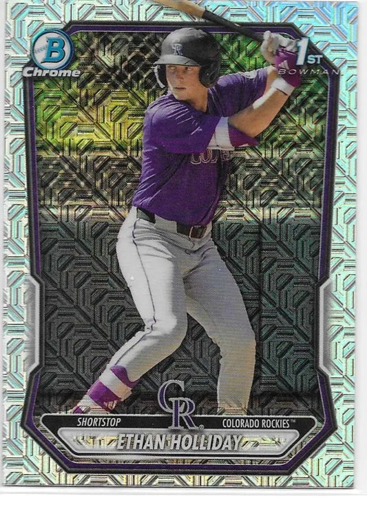 2026 Bowman Baseball Ethan Holliday 1st Mega Mojo Chrome BCP-1 Rockies (1324) - Baseball Card Single