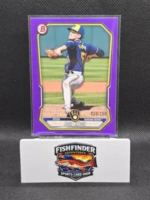 2026 Bowman Baseball Josh Knoth Purple Border #BP-113 Brewers /250 - Baseball Card Single