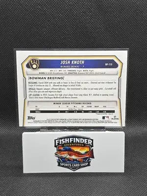 2026 Bowman Baseball Josh Knoth Purple Border #BP-113 Brewers /250 - Baseball Card Single