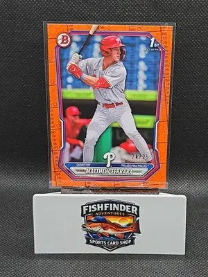 2026 Bowman Baseball Matthew Ferrara 1st Bowman Orange Scorecard /25 #BP-110 - Baseball Card Single
