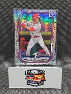 2026 Bowman Baseball Matthew Ferrara Reptilian Refractor PHILADELPHIA PHILLIES - Baseball Card Single
