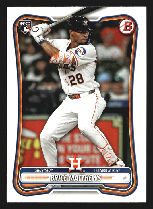 2026 Bowman Brice Matthews #56 RC Houston Astros - Baseball Card Single