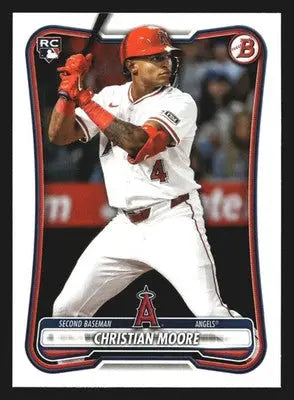 2026 Bowman Christian Moore #99 Angels RC - Baseball Card Single