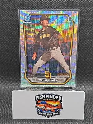 2026 Bowman Chrome 1st Bowman Miguel Mendez #BCP-107 Wave /350 Padres - Baseball Card Single