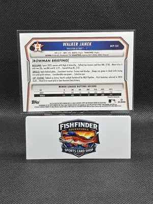 2026 Bowman Chrome Baseball Walker Janek Lazer Refractor #BCP-131 Astros - Baseball Card Single
