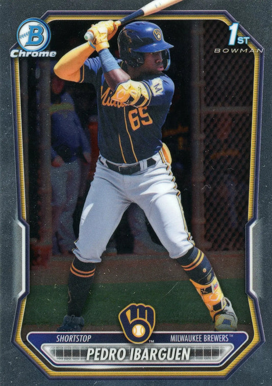 2026 Bowman Chrome #BCP-140 Pedro Ibarguen 1st Bowman Brewers - Baseball Card Single
