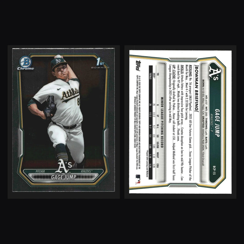 2026 Bowman Chrome #BCP-15 Gage Jump Athletics 1st Bowman - Baseball Card Single