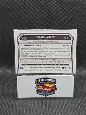 2026 Bowman Chrome Charlie Condon #CPA-CC Refractor Auto /499 Rockies - Baseball Card Single