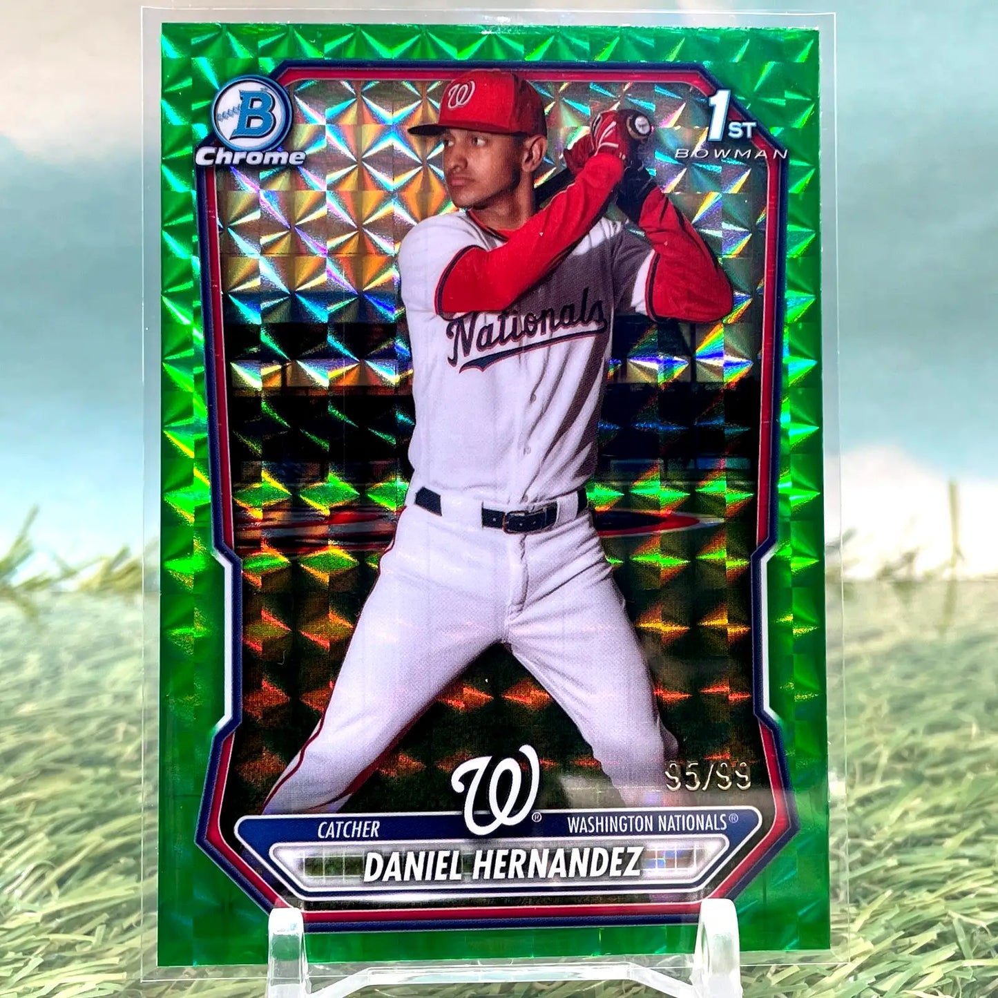 2026 Bowman Chrome Daniel Hernandez Green Geometric Prospect 1st /99 - Baseball Card Single