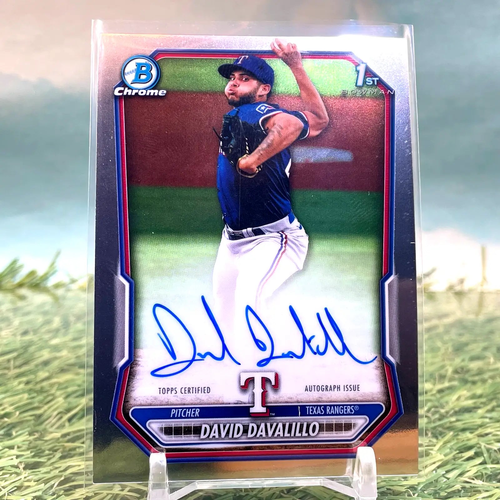 2026 Bowman Chrome David Davalillo 1st Bowman Prospect Auto Rangers KM84 - Baseball Card Single