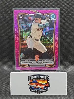 2026 Bowman Chrome Drew Gilbert RC Pink Mojo Refractor #40 Giants /299 - Baseball Card Single