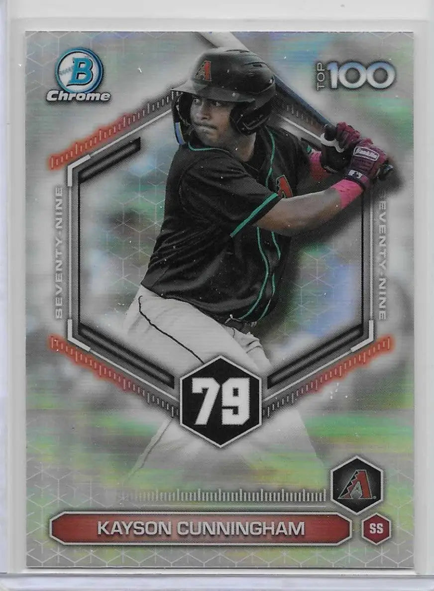 2026 Bowman Chrome Kayson Cunningham Top 100 Kansas City Royals (1244) - Baseball Card Single
