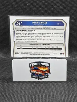2026 Bowman Chrome Laser Refractor David Shields #BCP-11 Royals - Baseball Card Single