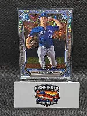 2026 Bowman Chrome Laser Refractor David Shields #BCP-11 Royals - Baseball Card Single