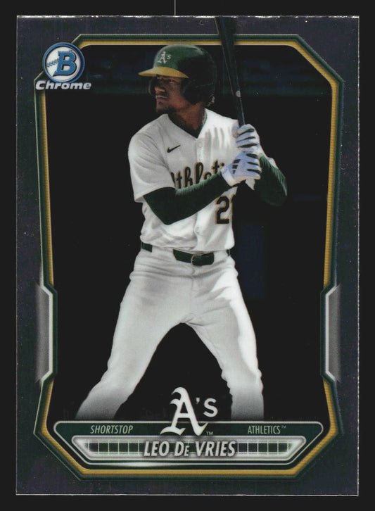 2026 Bowman Chrome Leo De Vries #BCP-63 Athletics - Baseball Card Single