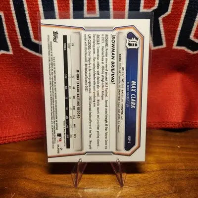 2026 Bowman Chrome Max Clark Mojo Laser Parallel Detroit Tigers #BCP-2