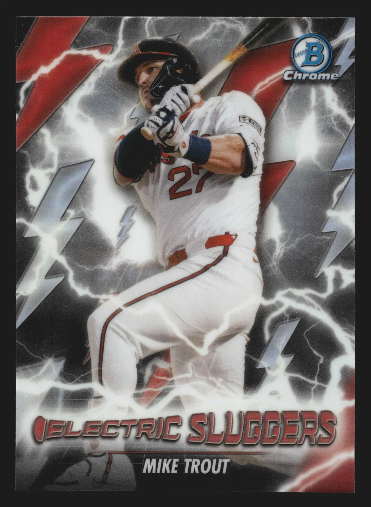 2026 Bowman Chrome Mike Trout #ES-25 Electric Sluggers Angels - Baseball Card Single