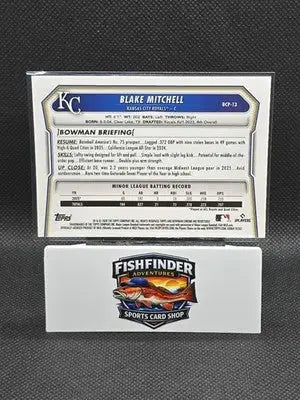 2026 Bowman Chrome Prospects Blake Mitchell #BCP-13 /350 Royals - Baseball Card Single