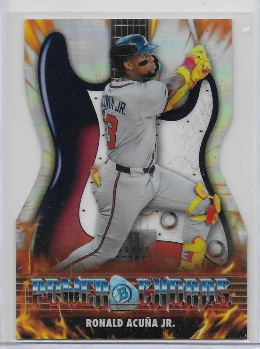 2026 Bowman Chrome Ronald Acuna Jr Power Chords Die Cut #PC-3 BRAVES (1250) - Baseball Card Single