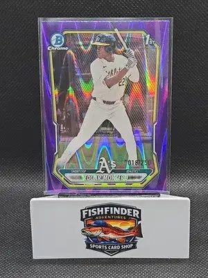 2026 Bowman Edgar Montero 1st Chrome Purple RayWave /250 #BCP-139 Athletics