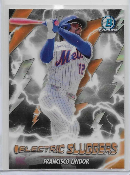 2026 Bowman #ES-1 Francisco Lindor Electric Sluggers (1258) - Baseball Card Single
