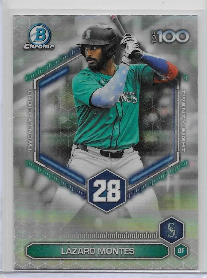 2026 Bowman Lazaro Montes Top 100 #28 Mariners (1247) - Baseball Card Single