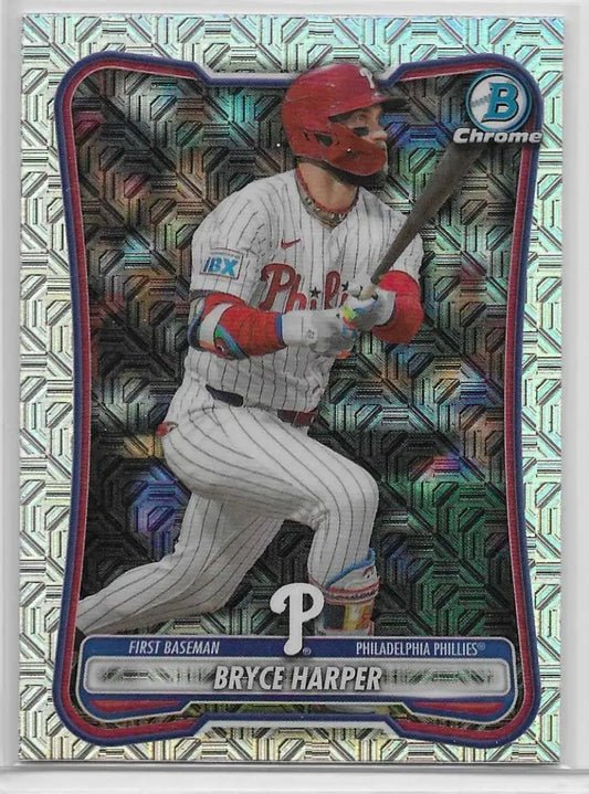 2026 Bowman Mega Box Bryce Harper Chrome Mojo Refractor #7 Phillies (1494) - Baseball Card Box