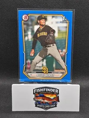 2026 Bowman Miguel Mendez 1st Blue Border /150 PADRES #BP-107 - Baseball Card Single