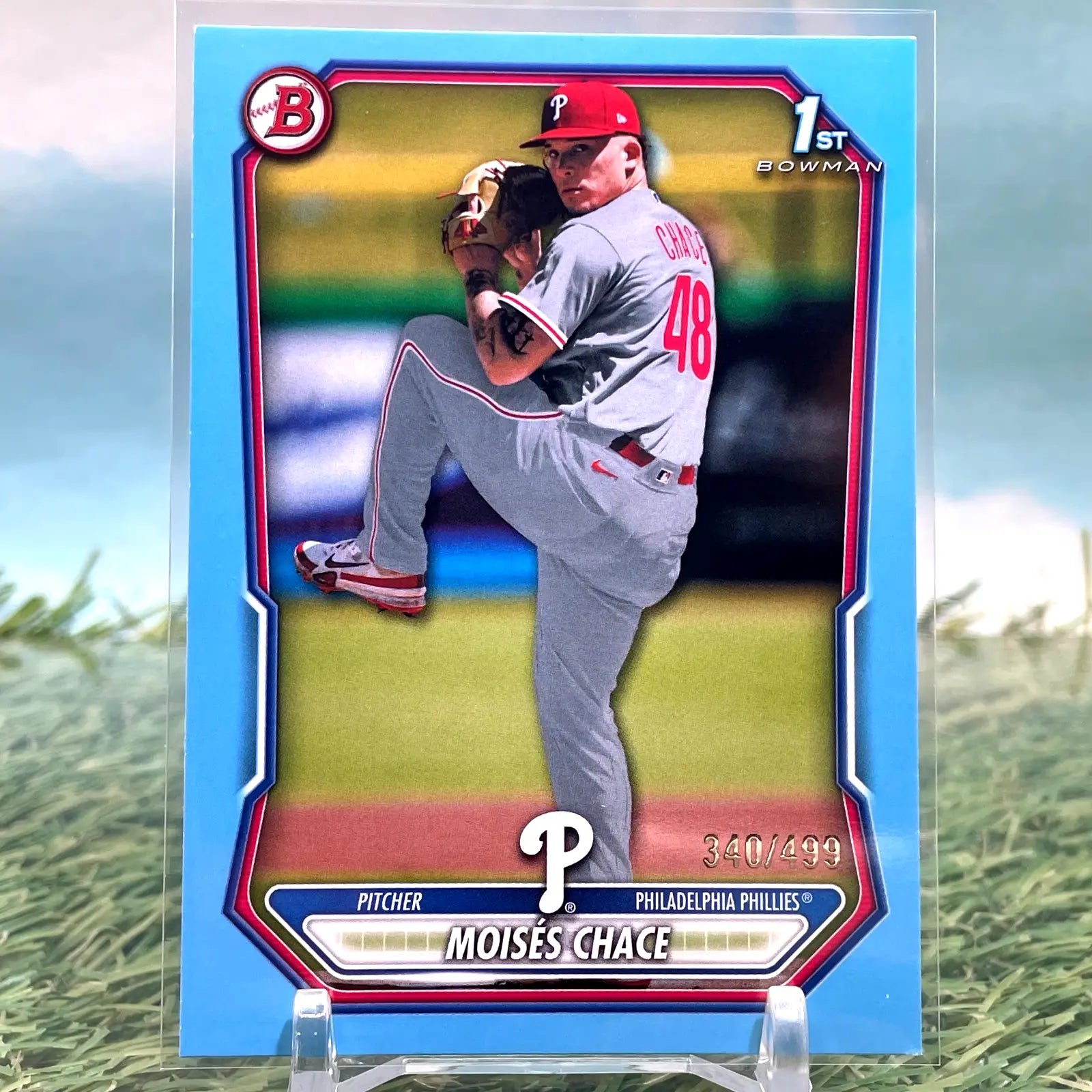 2026 Bowman Paper 1st Retail Moises Chace Sky Blue /499 Phillies KM85 - Baseball Card Single