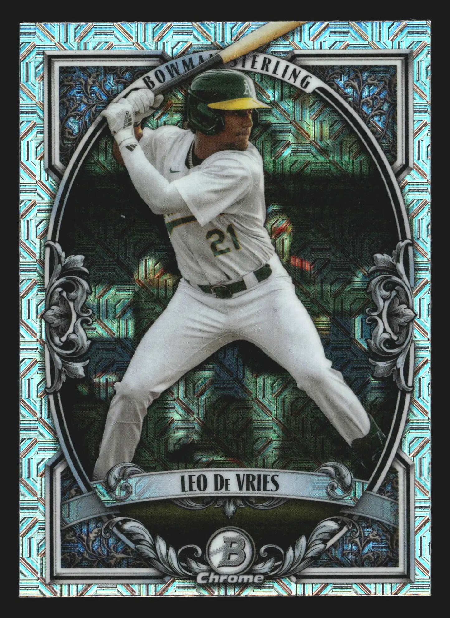 2026 Bowman Sterling Leo De Vries #BST-9 Mojo Refractor Athletics - Baseball Card Single
